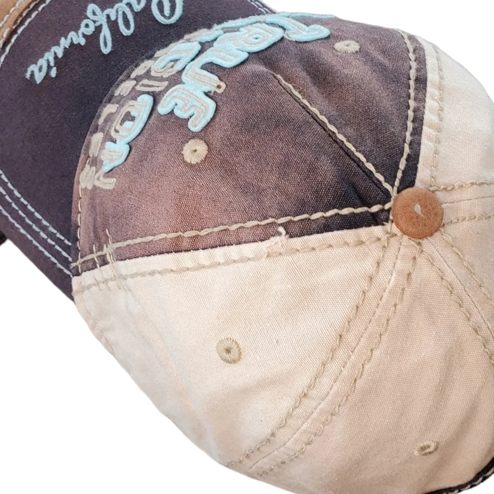 Vintage Y2K True Religion Distressed Los Angeles CA‎ Gray Khaki Embroidered